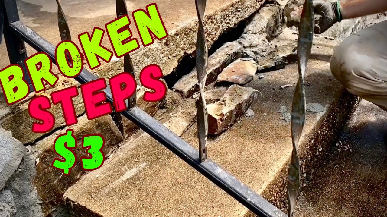 How to repair old concrete steps YouTube