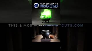Halloween Cauldron in Cinema 4D 🎃 C4D Project Files