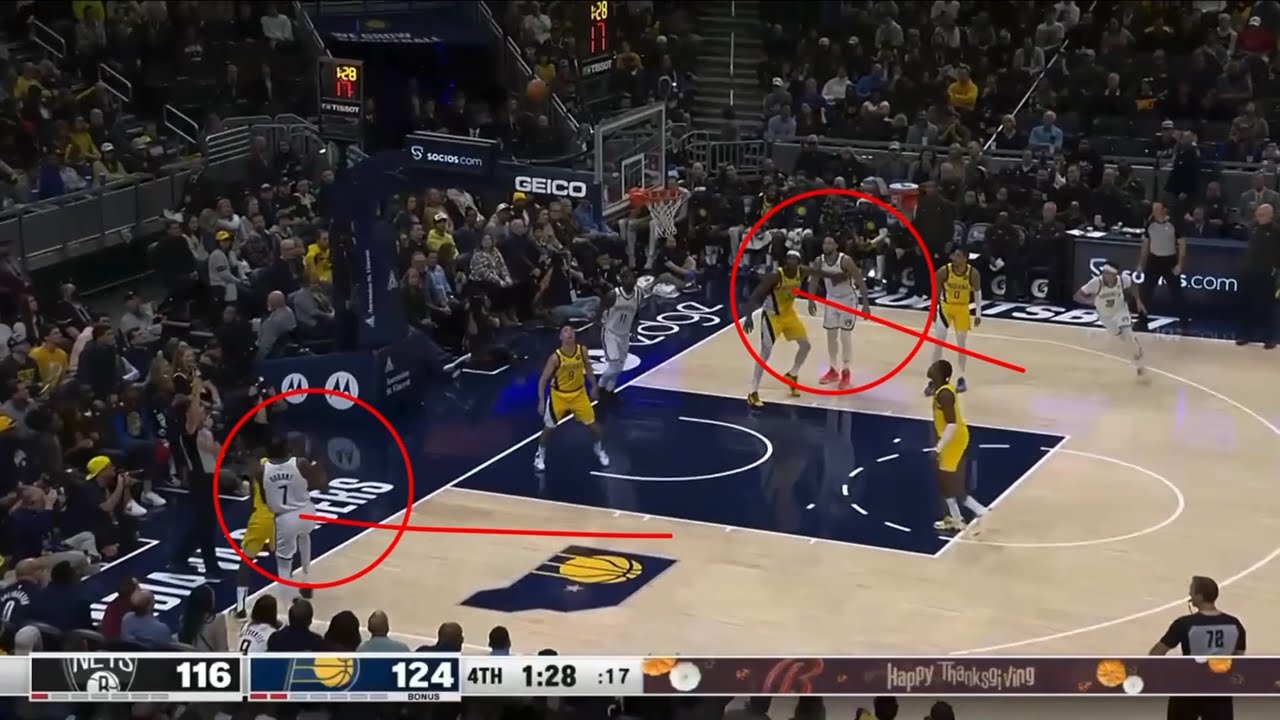 NETS defensive mistakes vs. PACERS November 25, 2022 YouTube