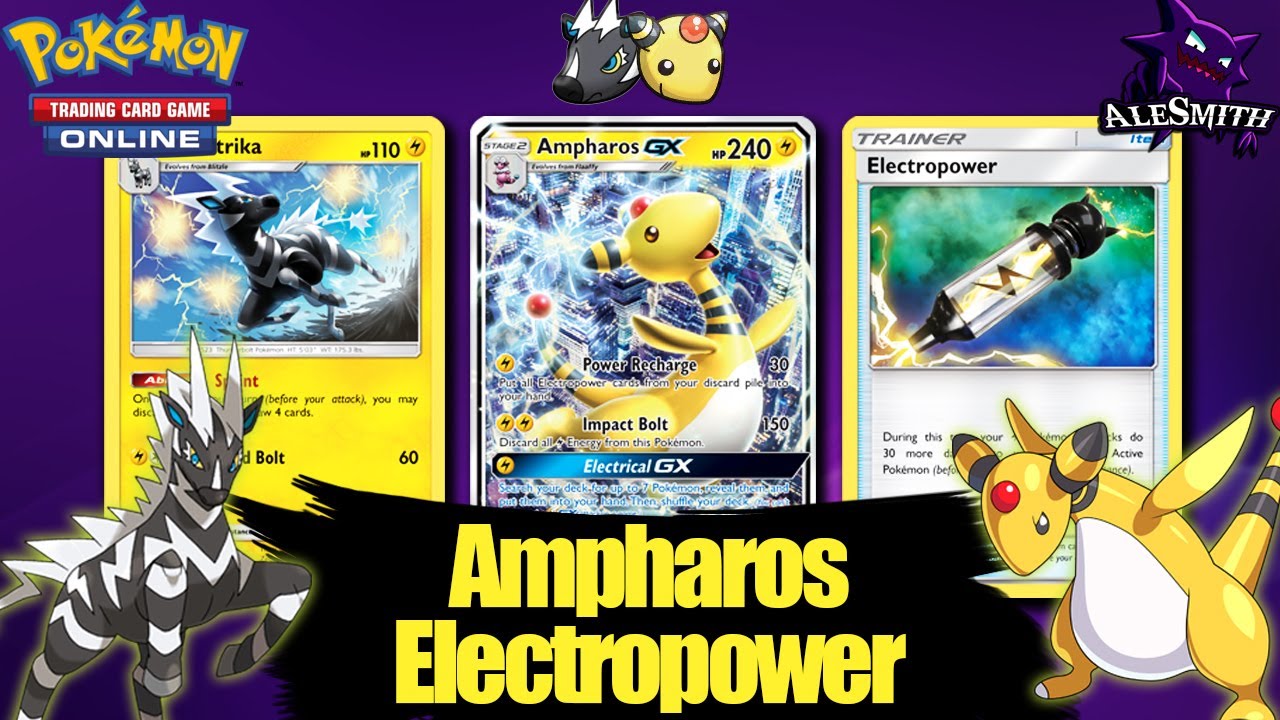 Pokémon TCG Deck Ampharos GX com Zebstrika YouTube