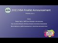 2021 NSA Finalist Announcement