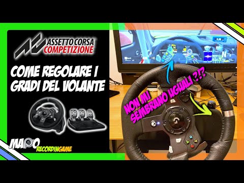 Assetto Corsa Competizione - Come regolare i GRADI DEL VOLANTE  perfettamente su console - YouTube