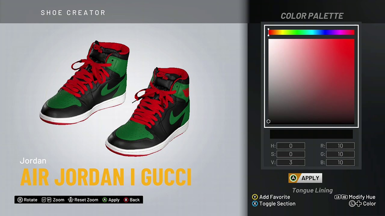 2k20 shoe creator jordan 1