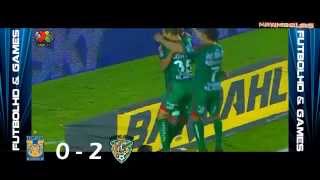 Tigres UANL 0 2 Jaguares A2014 J7 Goles Resumen