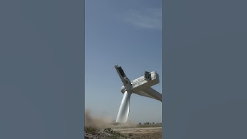 SOUND UP!! WIND TURBINES CRASHING! #windturbines #demolition #subscribe #shorts