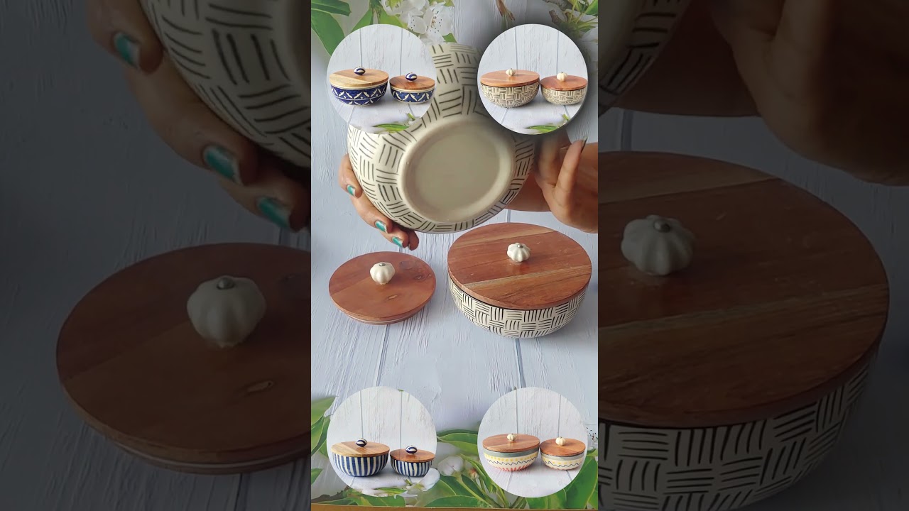 Ceramic Round Airtight Bowl With Lid