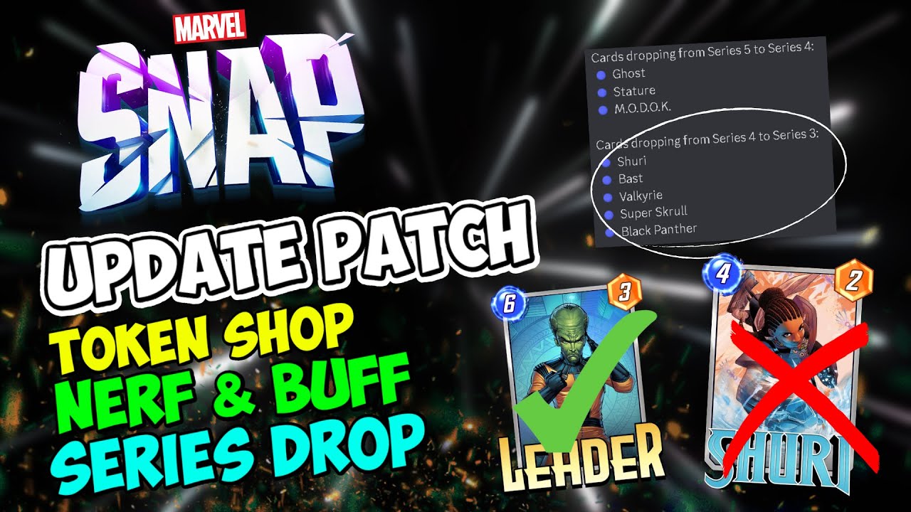 PATCH UPDATE TOKEN SHOP, BUFF & NERF, SERIES DROP !! Marvel Snap Indonesia