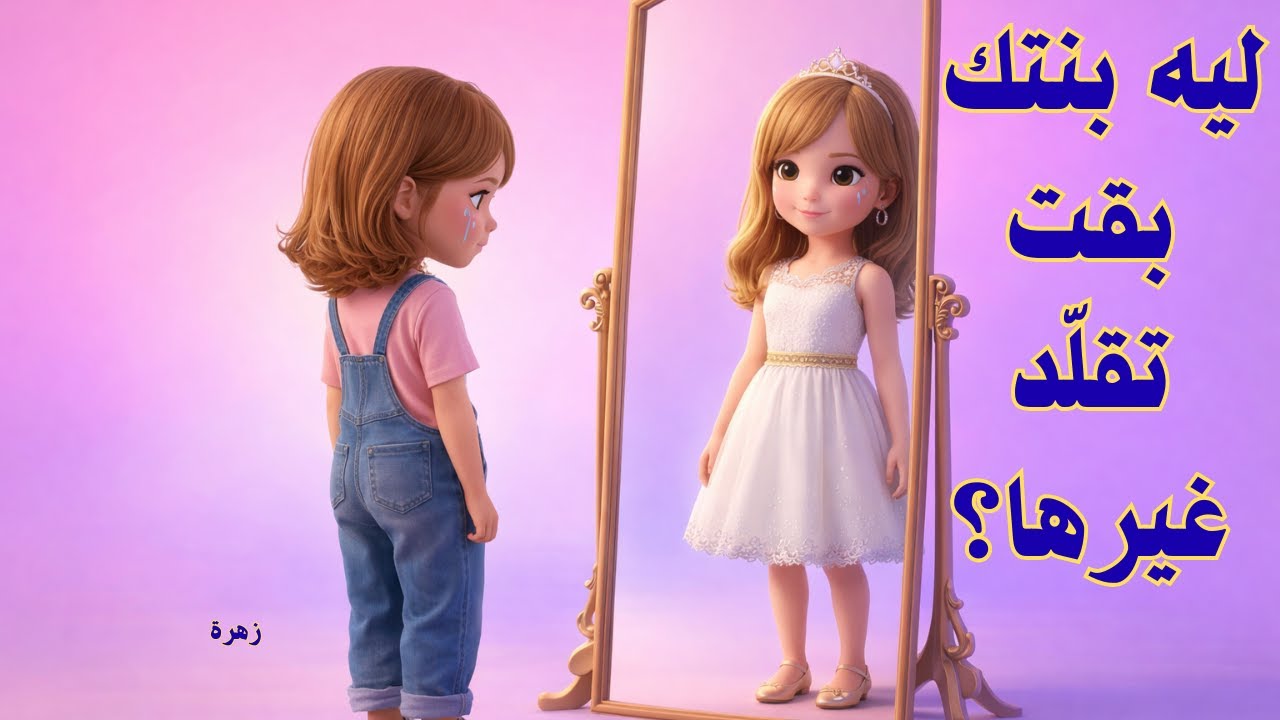 الغلط اللي يخلي بنتك تقلّد غيرها وتكره نفسهابنتك بقت مش عاجباها نفسها؟الغلط اللي يكسّر ثقة بنتك