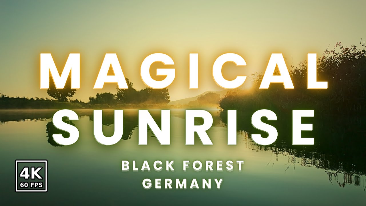 Calming Walk at Magical Sunrise, Kinzig Valley, Black Forest, Germany 🇩🇪 | 4K | 60FPS | ASMR Sounds