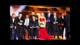 SHAKIRA en la entrega del Balón de Oro a LIONEL MESSI (Slideshow)