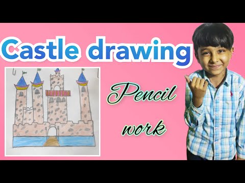 Video: How To Draw A Castle With A Pencil