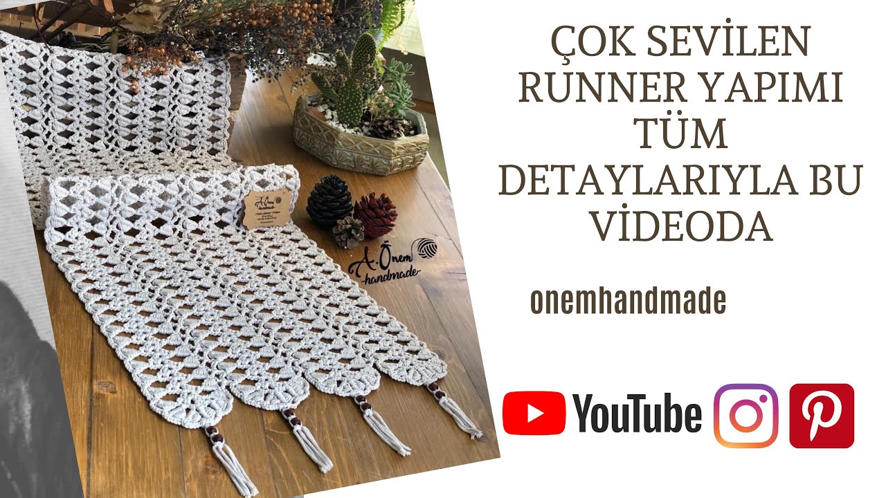 Table runner and edge tassel making with all the details in this video