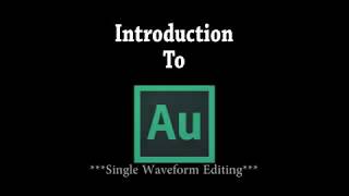 Introduction To Basic Adobe Audition Editing In Waveform