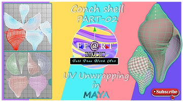 Conch Shell UV unwrapping - PART 02 l Maya UV unwrapping Basics  for beginners l UV toolkit