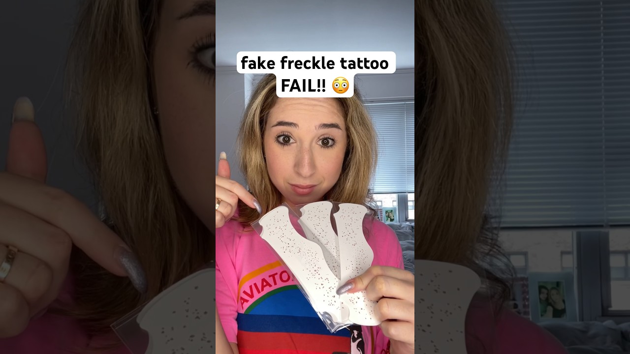 fake freckle tattoo FAIL!! 😳 
