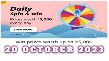 Amazon All Quiz Answers Today |20 October 2023 | @dailyquiztime #amazonfunzon