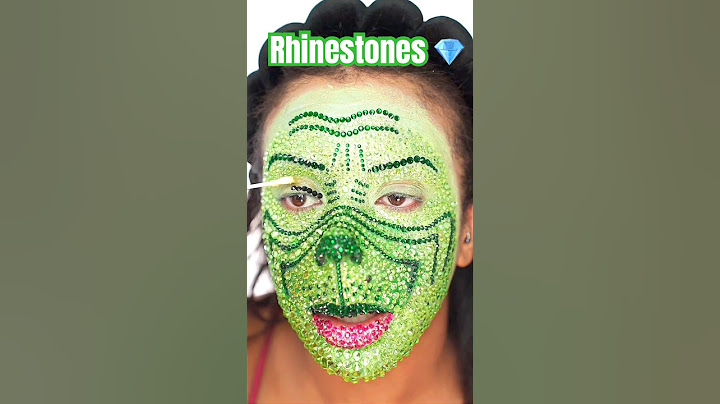 Tutorial de maquillaje con diamantes de imitación de El Grinch 😱🎄