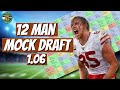 NFL Fantasy Football PPR 12 Man Mock Draft 1.06