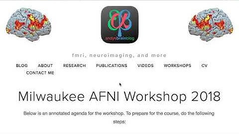 Milwaukee AFNI Workshop: Part 1: Introduction