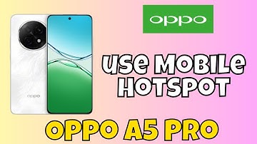 Enable Hotspot Oppo A5 Pro || How to use Mobile Hotspot