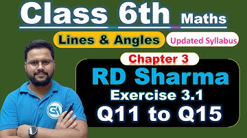 Class 6 RD Sharma (New Edition) | Chapter 3 – Lines and Angles | Exercise 3.1 | Questions 11 to 15
