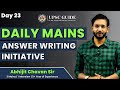 Free Daily Mains Answer Writing Initiative.Discussion session with Abhijeet Chavan Sir Question 1&amp;2