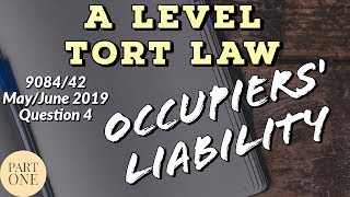 A2 Tort Law Part 1: 9084/42, May/June 2019, Question 4