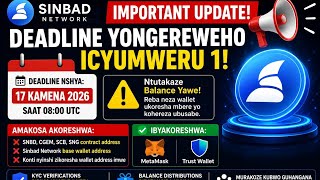 🔥 SINBAD NETWORK NEWS 📅 JUNE 17 NI WO MUNSI WA NYUMA! ⚠️ ABAKORESHEJE WALLET ITARI YO BARAHOMBYE