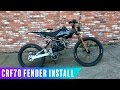 CRF70 Rear Fender Install on Motoped Pro