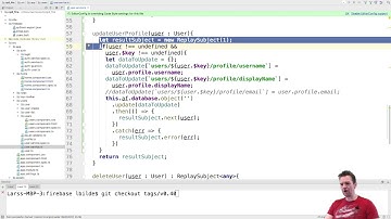 Angular with Firebase part 48 of 70 - Adding updateprofile to User Service