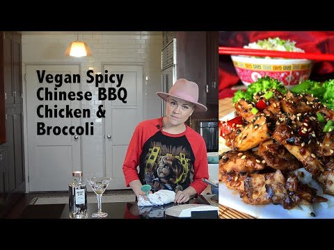 DDD Ep. #128 - 10-Ingredient Vegan Spicy Chinese Barbecue Chicken with Broccoli