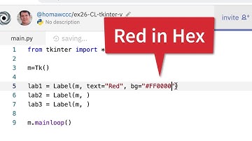 ex26 Color Labels using tkinter pt1
