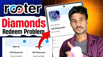 Rooter App Free Fire Max Diamonds ! Rooter App Diamond Redeem Problem ! Rooter App Diamonds