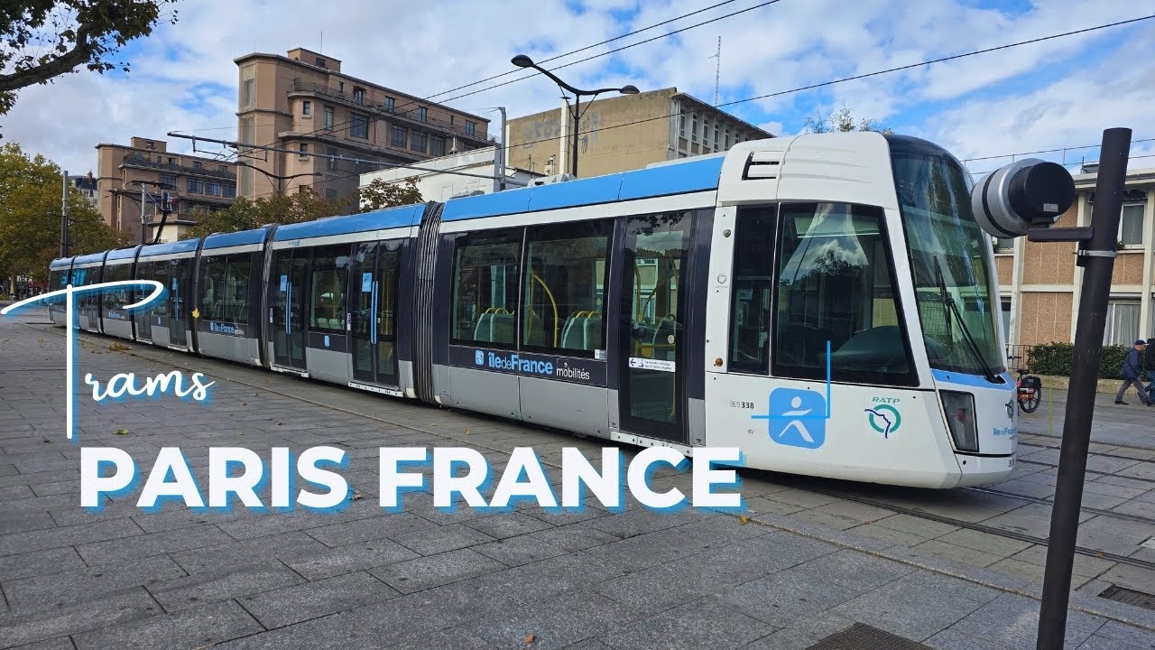 Tramways in Paris Île-de-France 4K UHD