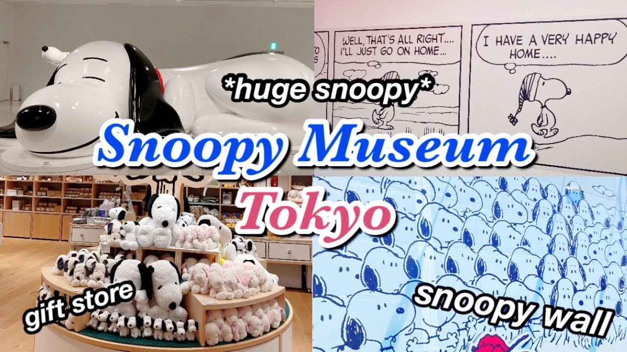 SNOOPY MUSEUM TOKYO VLOG IN JAPAN huge snoopy, snoopy wall, Peanuts comic strips YouTube