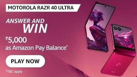 Amazon Motorola Razr 40 Ultra Quiz Answers Today I Amazon Quiz Today