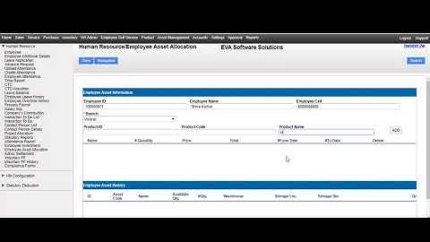 How to allocate asset to an employee in EVA ERP