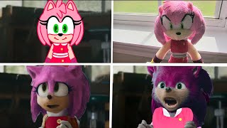 Sonic The Hedgehog Movie - AMY SONIC BOOM Uh Meow All Designs Compilation