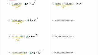 Rewriting Numbers from Standard Notation to Scientific Notation [12 Practice Problems]