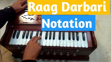 Raag Darbari Notation on harmonium