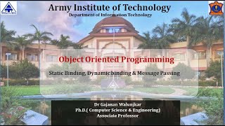 3.OOP: Static Binding,Dynamic Binding and Message Passing