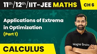 Applications of Extrema in Optimization (Part 1) | Class 11/12/IIT-JEE Maths Chapter 6 | 2024-25
