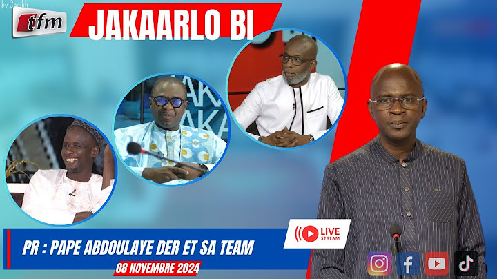 🚨🚨TFM LIVE  : JAKAARLO BI avec Pape Abdoulaye DER et sa team - 08 Novembre 2024