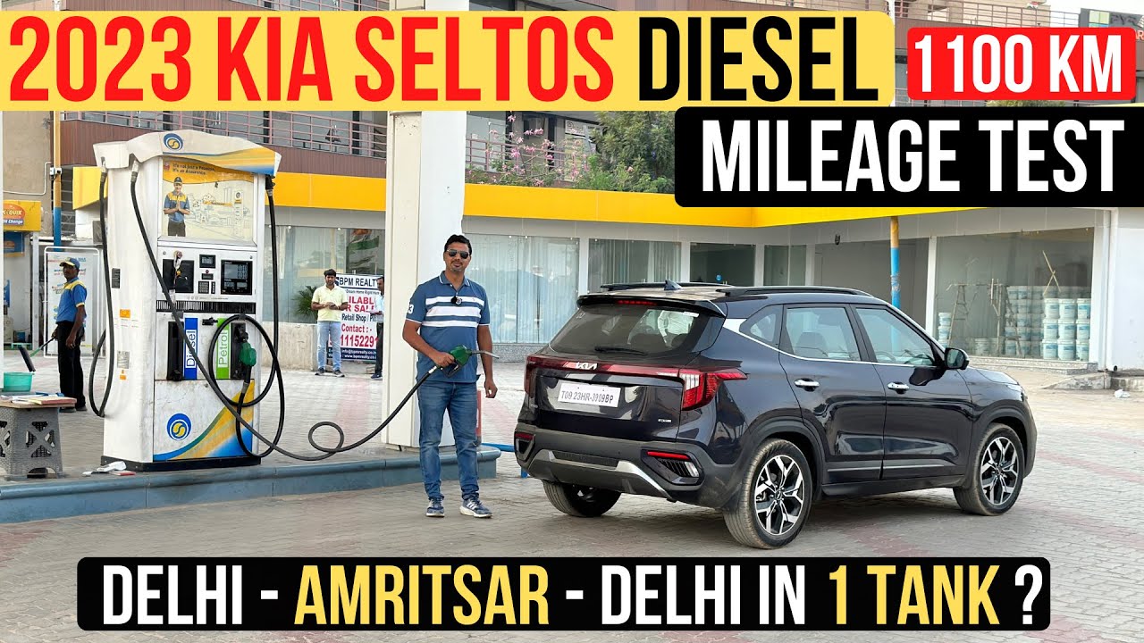 2023 Kia Seltos Facelift Diesel Mileage Test | Delhi-Amritsar-Delhi in 1 Tank?