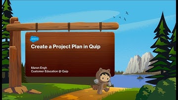 Create a Project Plan in Quip