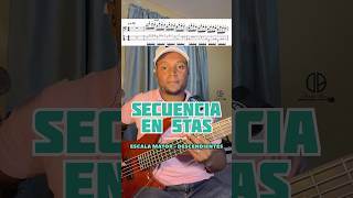 SECUENCIA DE ESCALA MAYOR - ESCALA EN 5tas DESCENTENTES. #bass #beginner #scale