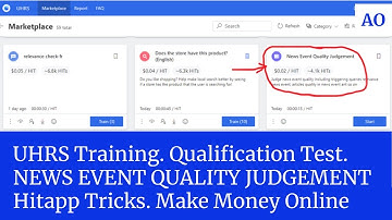 UHRS Training. NEWS EVENT QUALITY JUDGEMENT  Qualification Test. Hitapp Tricks. Make Money Online