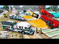 Train Derailment Causes MASSIVE Fire - GTA 5 Firefighter Mod