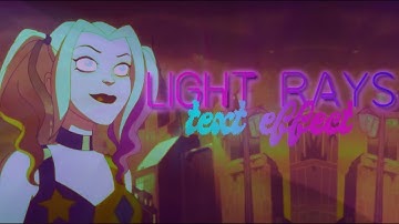 Light rays text effect (videostar)
