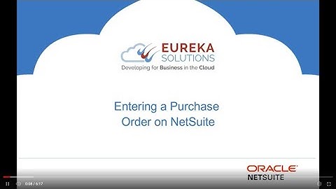 Entering a Purchase Order in NetSuite